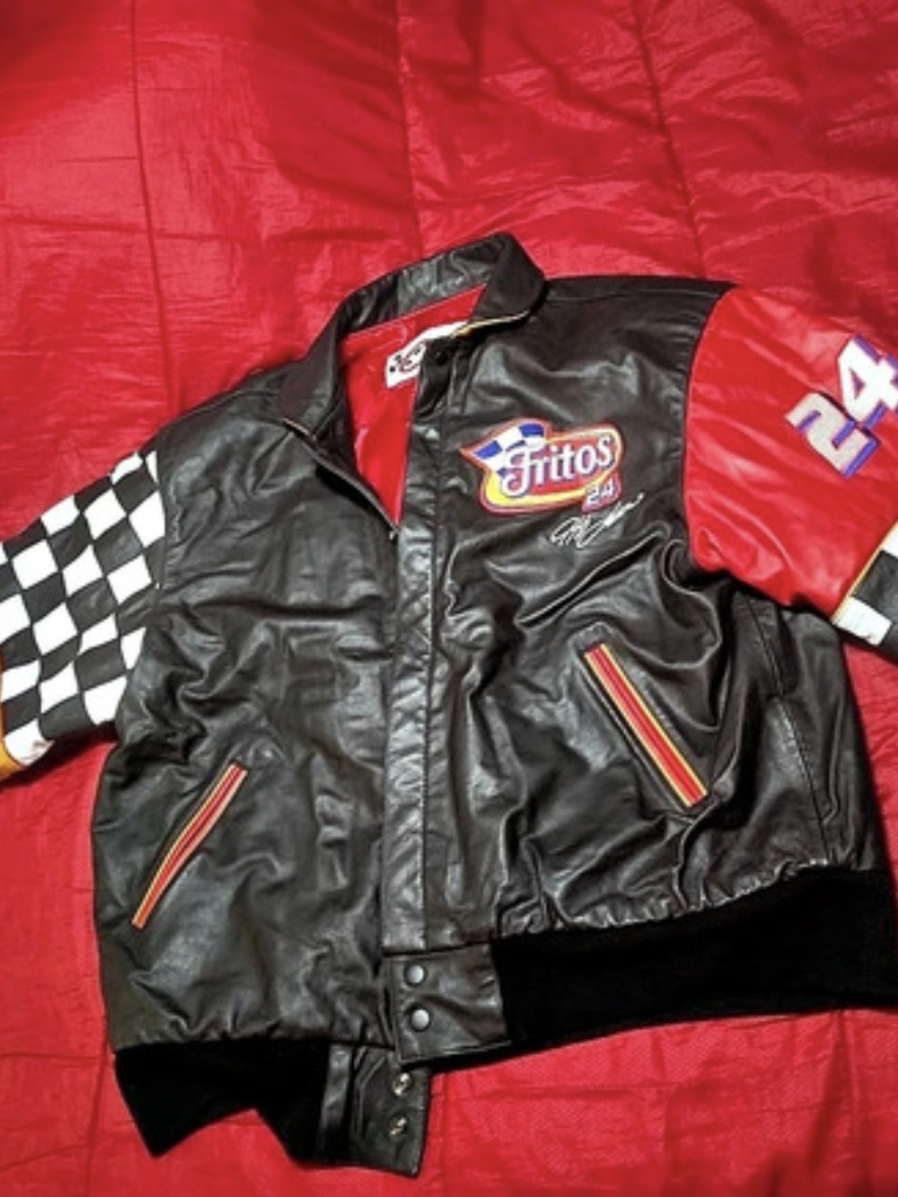 Chase Authentics Jeff Gordon #24 Fritos Racing Jacket Black & Red XL